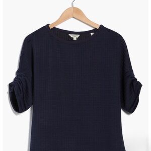 Women’s Max Studio 3x Black Waffle Knit Short Sleeve Top